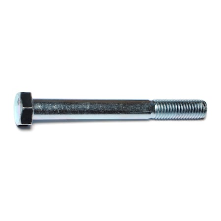 Midwest Fastener Grade 5, 1/2"-13 Hex Head Cap Screw, Zinc Plated Steel, 4-1/2 in L, 25 PK 00346